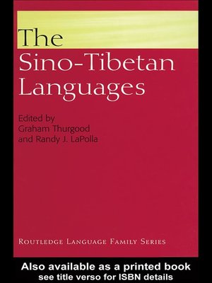 cover image of The Sino-Tibetan Languages